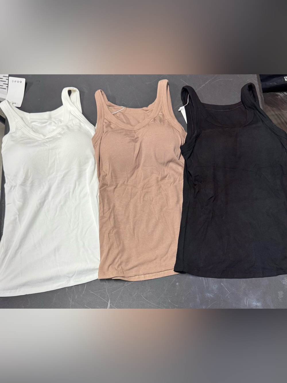Hidden Brand Essential Basic Built-in Bra Tank Set Of 3